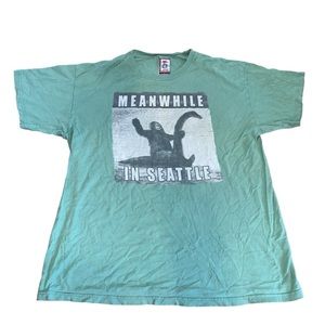 Vintage Green Duck Co Seattle Bigfoot Loch Ness Monster L shirt Green